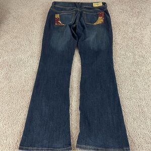 Z Cavaricci Jeans Women's 10 Boot Cut Dark Wash 90s Y2K Cowgirl Club Rave 77